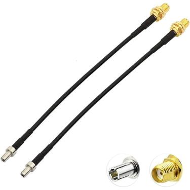 Imagem de Yuslao SMA fêmea para TS9 macho 4G LTE antena adaptador coaxial jumper cabo 15 cm para roteador MiFi 4G LTE hotspot móvel modem de banda larga modem USB modem dongle antena Yagi (pacote com 2)