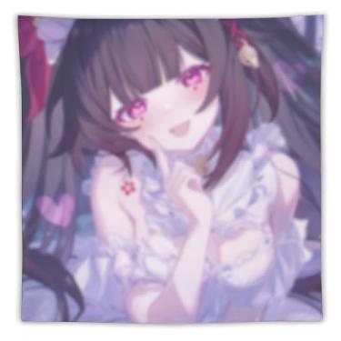 Imagem de LIEGBMEU Tapeçaria de biquíni sexy anime menina 152.4 cm x 152.4 cm interior exterior parede colcha arte decoração de tapeçaria caprichosa, AF431
