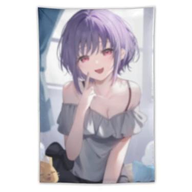 Imagem de LIEGBMEU Sexy Bikini Hot Anime Girl Tapeçaria 101.6 cm x 152.4 cm Interior Exterior Wall Quilt Art Decoração de Tapeçaria Caprichosa, AF158