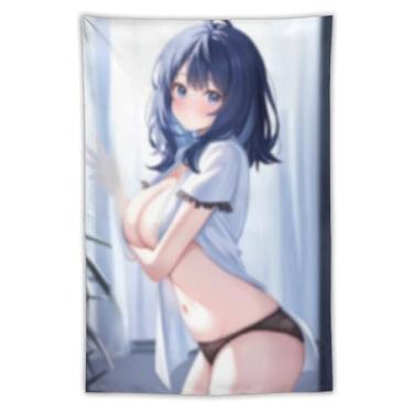 Imagem de LIEGBMEU Sexy Bikini Hot Anime Girl Tapeçaria 101.6 cm x 152.4 cm Interior Exterior Wall Quilt Art Decoração de Tapeçaria Caprichosa, AF241