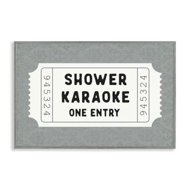 Imagem de Stupell Industries Duche Singing Ticket Stub Gray Framed Giclee Art Design por Lettered and Lined, 12 x 18
