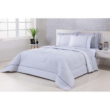 Imagem de Kit Edredom 100% Algodão Percal 150 Fios Dupla Face QueenJogo De Cama 