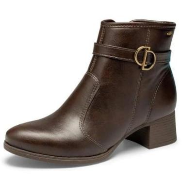 Imagem de Bota Feminina Salto Bloco Cano Baixo Moderna Conforto Dakota-Feminino