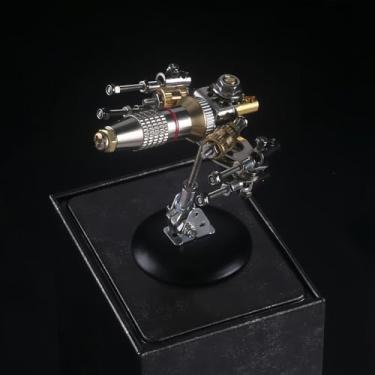 Imagem de Quebra-cabeça de metal 3D para adultos, kit de modelo de metal, quebra-cabeça de armadura mecânica, quebra-cabeças de adultos - o melhor presente para homens (nave espacial)