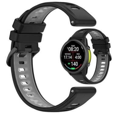 Imagem de Disscool Pulseiras de substituição ajustáveis de 22 mm compatíveis com Garmin Forerunner 970/570 47 mm/265/265 Music/255 Pulseira de silicone confortável com pulseira de liberação rápida, acessórios