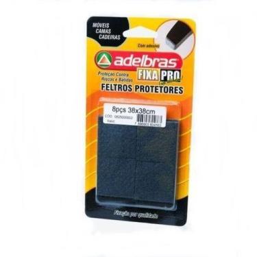Imagem de Adesivos Protetores Feltro Prático Quadrado 38x38mm Adelbras
