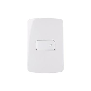 Imagem de Interruptor Pulsador para Campainha MarGirius B3 10A com Placa 4x2 Branco