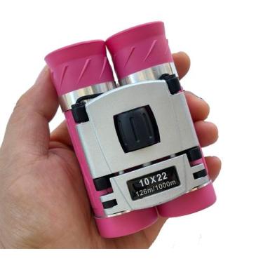 Imagem de Binóculos AWOEZ 10x22 Compact para observação de pássaros rosa