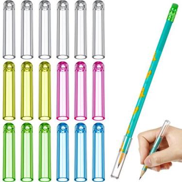 Imagem de Tampas de lápis de plástico Pencil Toppers Spakon 18 peças (branco, ro