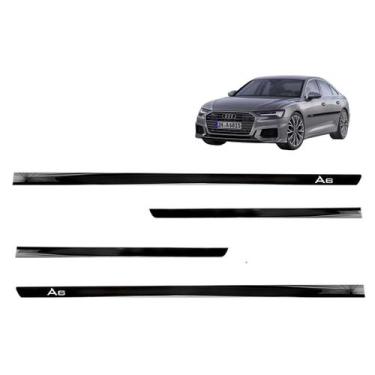Imagem de Friso Preto Lateral Central Slim Audi A6 - 1998 a 2023 - SHEKPARTS
