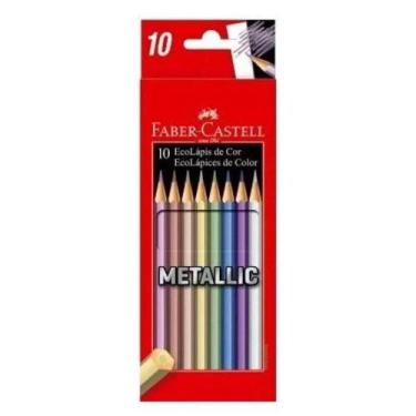 Imagem de Lápis De Cor Ecolápis 120410g 10 Cores Metallic - Faber Castell - Tend