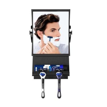 Imagem de Espelho de chuveiro APLOP Fogless 1X/3X com ampliação preta