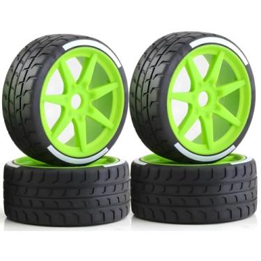 Imagem de 1/7 1/8 RC On Road Rally Tires and Nylon Wheels 17mm Hex RC Upgrade Part for ARRMA 1/7 Felony Infraction FS Racing Mustang Model GT KM Rally 1/8 HongNor X3GT Serpent (4PCS/Set)