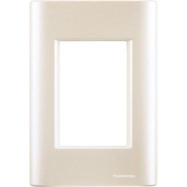 Imagem de Placa 3 Postos 4x2 Tramontina Giz Pérola Tramontina