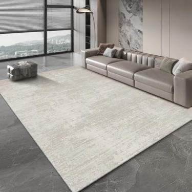 Imagem de Tapete decorativo para sala de estar, grande, grosso, lavável, para sala de estar, macio, de pelúcia, estilo creme, para quarto (200x300 cm/K)