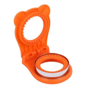 Imagem de Zhjvihx Cortador de Pão de Sanduíche, Cortador de Sanduíche de Seguro Portátil, Molde de Aço Inoxidável, Plástico, Diversão, Bricolage, Corte de Cozinha Fácil (Laranja)