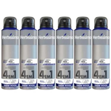 Imagem de Kit 6 Desodorante Aerossol Herbíssimo Snow Moon 150 Ml - Dana