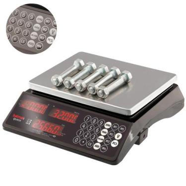 Imagem de Balança Digital 3 Em 1 Quick 33kg Prato Inox Comercial Contadora Balma