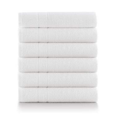Imagem de Kit 6 Toalhas de Banho, 90% algodão 10% poliéster Teka Monaco