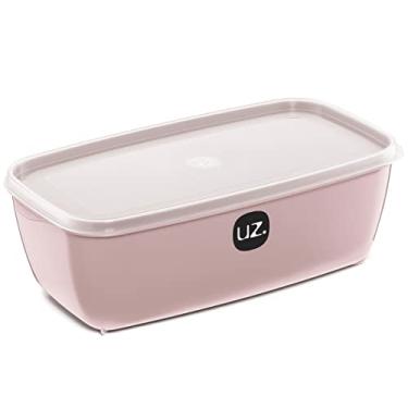 Imagem de Jogo de Potes de Plástico com Tampa 6 Peças 3L UZ Rosa