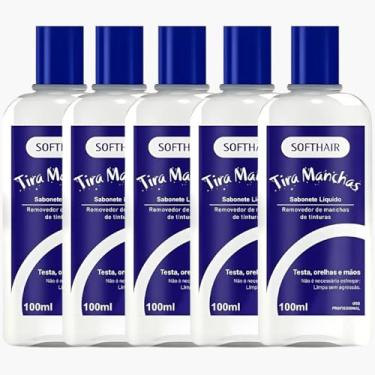 Imagem de Kit 5X Sabonete Liquido Tira Manchas Soft Hair Pele E Mãos Removedor De Tintura Profissional 100ml