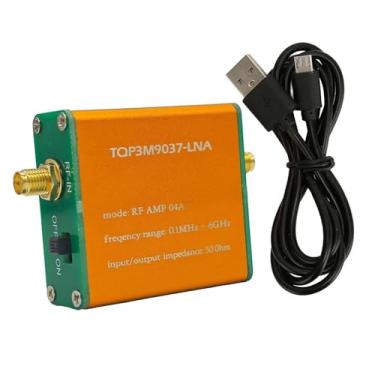 Imagem de BaotyJie Módulo amplificador de baixo ruído USB Plug and Play Conector fêmea 0,1 MHz-6 GHz Banda completa para amplificadores de sinal de TV a cabo