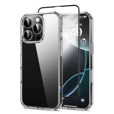 Imagem de Capa Capinha Clear Case Transparente Resistente a Risco e Anti Impacto [Anti-amarelamento] + Película De Vidro 3D Tela Toda Para iPhone (iPhone 16 Pro Max)
