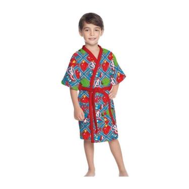 Imagem de Roupão Aveludado Infantil Avengers 2 Lepper