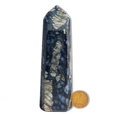 Imagem de Ponta Riolita Azul Pedra Natural 11 a 12cm 150 a 200g Tipo B - Cristai