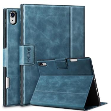 Imagem de Antbox Capa para iPad Air de 11 polegadas, M3 (2025)/M2 (2024), iPad Air 5ª/4ª geração de couro vegano de 10,9 polegadas com suporte para lápis, ângulo de digitação, hibernar/despertar automático