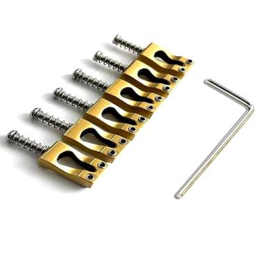 Imagem de OVSAL Ponte De Guitarra Latão 10,8 Mm Elétrica Para Fender Strat Stratocaster Tele Telecaster Tremolo 6 Cordas