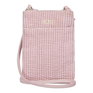 Imagem de Roxy Alça de telefone feminina | veludo cotelê | crochê | tecido | bolsa | viagem | praia | férias, Chiffon lilás