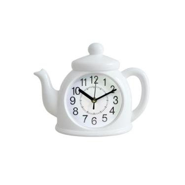 Imagem de Relógio Parede Analógico Decorativo Cozinha Modelo Chaleira - Lojsnovi