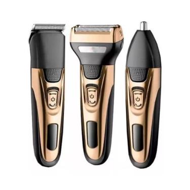 Imagem de Barbeador elétrico sem fio com 3 cabeças intercambiáveis KM-1429 - Lig