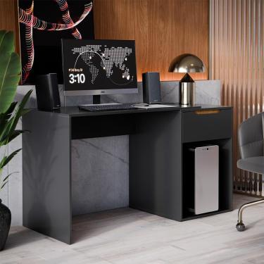 Imagem de Escrivaninha Flow Quarto Escritorio 1 Gaveta Preto