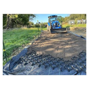 Imagem de Geogrelha HDPE para calçadas e controle de erosão - 5.1 cm/10.2 cm de altura, estabilizador de inclinação, grade de cascalho (2 x 7 m (6,5 x 23 pés) 5 cm/2" de altura)