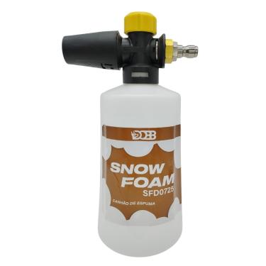 Imagem de Aplicador Snow Foam Canhão de Espuma Profissional 1/4 700ml Garrafa Branca Engate Rápido