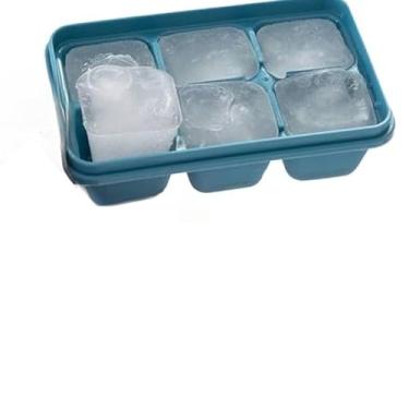 Imagem de Forma De Gelo Retangular De Silicone Com Seis Grades E Tampa(1 PCS)