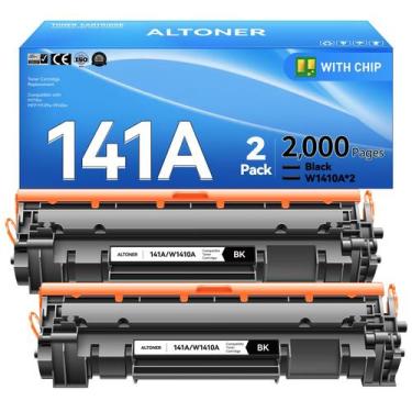 Imagem de Cartucho de toner ALTONER 141A, pacote com 2 unidades, preto para HP L