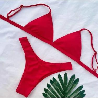 Imagem de Biquíni cortininha com alça regulável+calçinha asa delta - Loja Sosala
