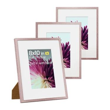 Imagem de Porta-retratos Heimlove, pacote com 3, suporte de parede de metal 8x10