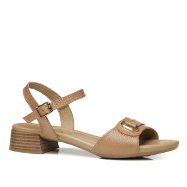 Imagem de Sandália Pegada Feminino em Couro Caramelo 234607-02, 36