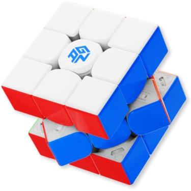 Imagem de Bukefuno GAN 14 Maglev Pro UV 3x3 cubo mágico magnético velocidade quebra-cabeça GAN14 Maglev UV Pro 3x3 Cubo sem adesivo Magic GAN14 M 3x3x3 Gans 56mm Cubes 2024 Flagship (UV revestido brilhante)
