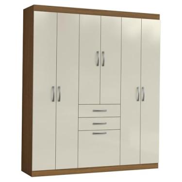 Imagem de Guarda Roupa Casal 7 Portas 156 cm Cancun Atacama Areia Armoveis