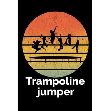 Imagem de Trampoline jumper: Retro Gymnast Gymnastics Blank Lined Journal Notebook Diary