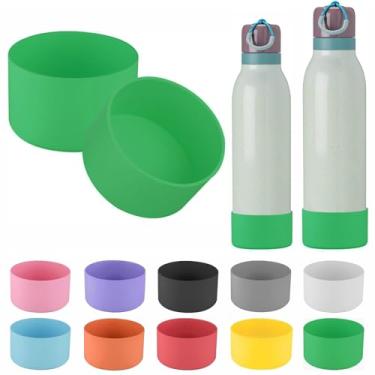 Imagem de 2 peças de bota de silicone compatíveis com garrafa de água Owala FreeSip Twist 680 g, capa protetora antiderrapante e à prova de queda compatível com garrafa de água Owala Free Sip Twist 680 g