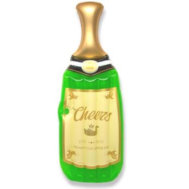 Imagem de Swimline Espreguiçadeira Cheers Bubbly Champagne para piscina, 218 x 76 cm