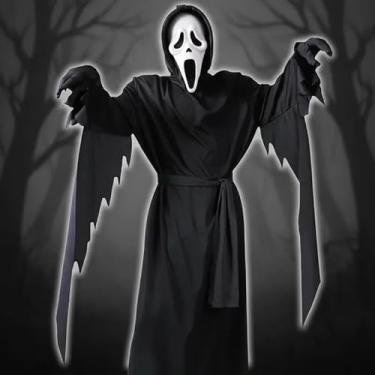 Imagem de Fantasia Pânico Ghostface Preto E Branco