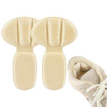 Imagem de Almofadas na parte de trás do calcanhar, 2 peças de inserções adesivas de malha para botas, sapatos soltos muito grandes, protetores de calcanhar reutilizáveis para mulheres e homens, protetores de