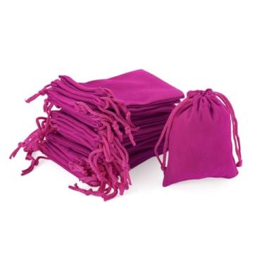 Imagem de 20 sacos pequenos de veludo com cordão de 9 x 7 cm, colar, pulseira, bolsas de armazenamento de joias, sacos de tecido de veludo para joias, embalagem de presente, lembrancinhas de festa de casamento